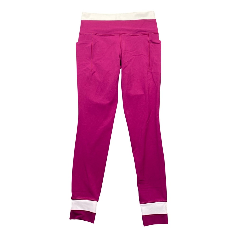 Athleta Salutation Stash Double Up Tight Leggings Pink White Small Athleisure
